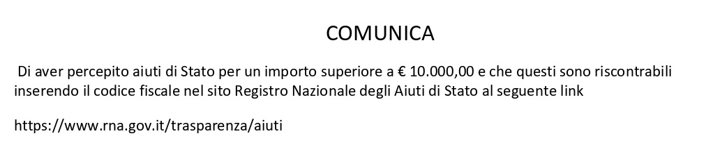 aiuti di stato GALFLO ALESSIA